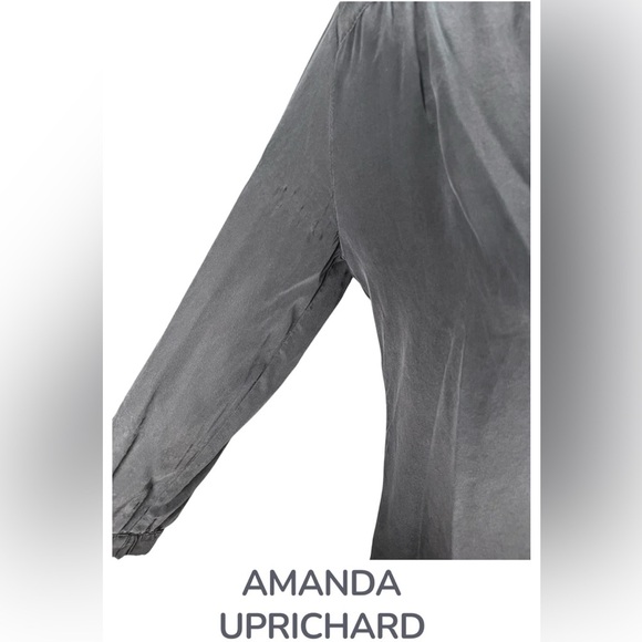 Amanda Uprichard | Navy 100% Silk Blouse - Picture 11 of 11